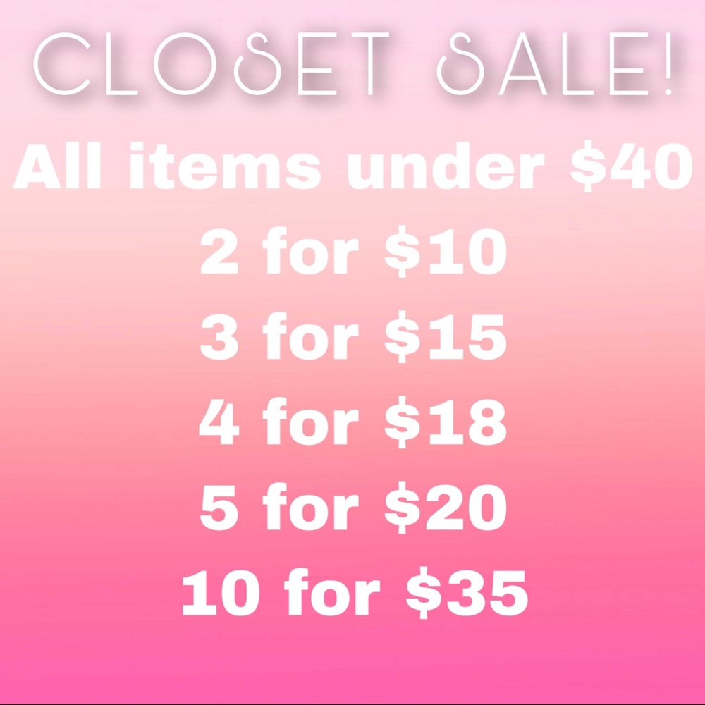 CLOSET SALE!